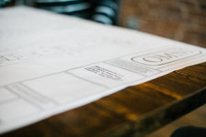 OMNI blueprints on table